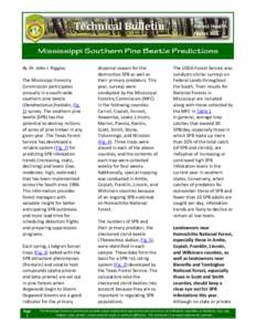 Technical Bulletin  By Dr. John J. Riggins. The Mississippi Forestry Commission participates annually in a south-wide
