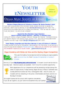 YOUTH ENEWSLETTER Autumn Edition 22