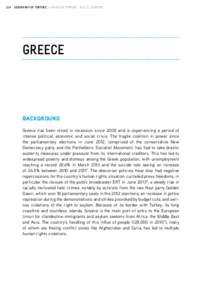 114  GEOGRAPHY OF TORTURE . A WORLD OF TORTURE . ACAT 2014 REPORT GREECE
