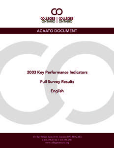 ACAATO DOCUMENT[removed]Key Performance Indicators Full Survey Results English