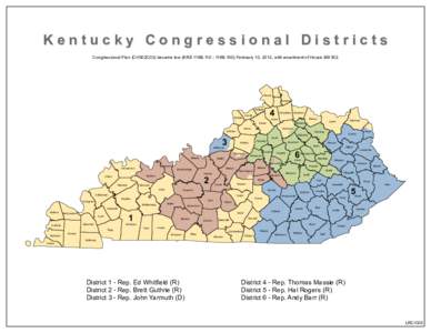 Kentucky Congressional Districts Congressional Plan (CH302C02) became law (KRS 118B[removed]118B.160) February 10, 2012, with enactment of House Bill 302. Boone  4