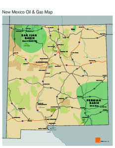 New Mexico Oil & Gas Map  an Rive r