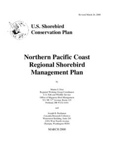 Revised March 20, 2000  U.S. Shorebird Conservation Plan  Northern Pacific Coast