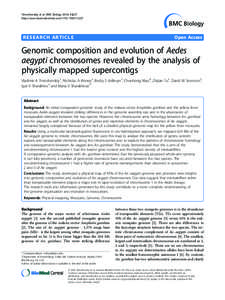 Karyotype / Synteny / Chromosome / Microchromosome / Y chromosome / Aedes aegypti / Homologous chromosome / Genome project / Genome / Genetics / Biology / Cytogenetics