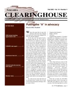 Fall 2002 • Vol. 18 • Number 4  NAGARA CLEARINGHOUSE national association of government archives and records administrators