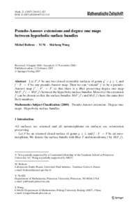 Homeomorphisms / Geometry / Anosov diffeomorphism / Pseudo-Anosov map / Nielsen–Thurston classification / Topology / Dynamical systems / Geometric topology