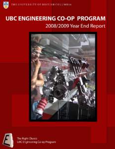 UBC Faculty of Applied Science Dean’s Message Dear Engineering Co-op partners, Thank you for supporting Engineering Co-op throughout theacademic year. Your active partnership—whether as an employer, stude