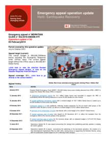 Emergency appeal operation update Haiti: Earthquake Recovery Emergency appeal n° MDRHT008 GLIDE n° EQ[removed]HTI Operation update n°36