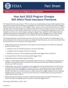 Financial institutions / Investment / Institutional investors / Insurance law / National Flood Insurance Program / United States Department of Homeland Security / Flood insurance / Insurance / Types of insurance / Financial economics