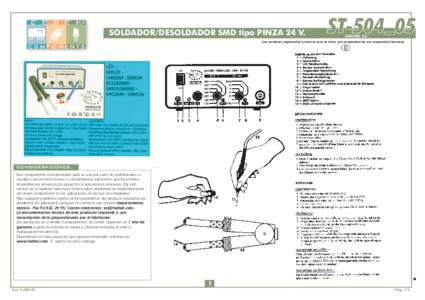 SOLDADOR/DESOLDADOR SMD tipo PINZA 24 V. âã C0MPONENTS  ST-504_05