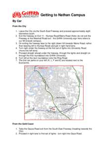 Microsoft Word - How to get to Nathan campus.doc