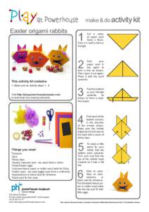 make & do activity kit  Easter origami rabbits 1