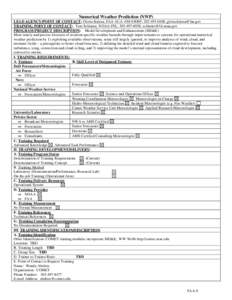 METAR / Weather forecasting / Atmospheric sciences / Year of birth missing / Physical geography / Oceanography / Meteorology / National Weather Service