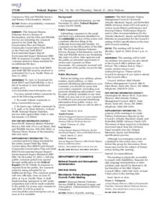 [removed]Federal Register / Vol. 79, No[removed]Thursday, March 27, [removed]Notices Background  Commerce; Fish and Wildlife Service