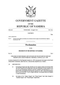 GOVERNMENT GAZETTE OF THE