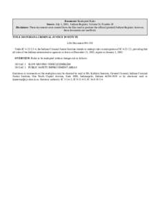 Document: Readopted Rules Source: July 1, 2001, Indiana Register, Volume 24, Number 10 Disclaimer: These documents were created from the files used to produce the official (printed) Indiana Register, however, these docum