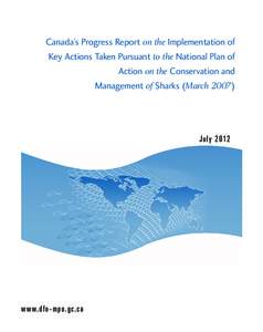 65068_English Sharks Book_Layout[removed]:45 PM Page c1  Canada’s Progress Report on the Implementation of Key Actions Taken Pursuant to the National Plan of Action on the Conservation and Management of Sharks (Ma