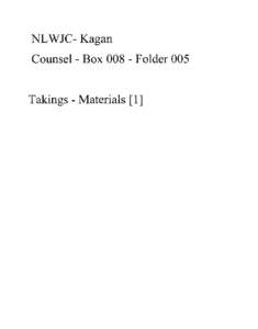 NL WJC- Kagan Counsel- Box[removed]Folder 005 Takings - Materials [1]  To the Editor: