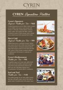 Bar Grill Seafood  CYREN Signature Platters