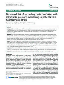 Health / Intracranial pressure / Traumatic brain injury / Stroke / Head injury / Brain herniation / Cerebral hemorrhage / External ventricular drain / Non-invasive intracranial pressure measurement methods / Medicine / Neurotrauma / Emergency medicine