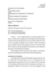 Civil procedure / Bankruptcy / Enforcement of foreign judgments / Treaty / Jurisdiction / Public international law / SADC Tribunal / Treaties of the European Union / Res judicata / Law / Conflict of laws / Southern African Development Community