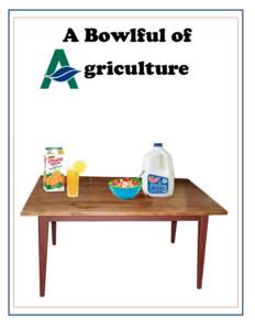 A Bowlful of griculture MENU (Table of Contents) Price (page)