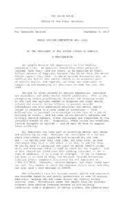 Suicide prevention / Health / Psychiatry / Prevention / Mental health / Mental disorder / National Suicide Prevention Lifeline / Suicide / Veteran / Lifeline / Draft:The Campaign to Change Direction / Suicide intervention