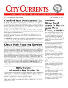 City CURRENTS A Newsletter for the City College community  Volume XXII • number nine