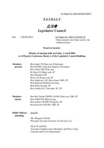 LC Paper No. CB[removed])  EXTRACT 立法會 Legislative Council