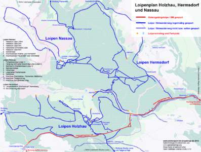 Loipenplan Holzhau, Nassau und Hermsdorf