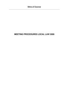 Microsoft Word - Standing Orders Local Law. FOR GAZETTAL DEC 2009.doc