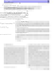 Mon. Not. R. Astron. Soc. 419, 452–doi:j19711.x Evolutionary models for double helium white dwarf mergers and the formation of helium-rich hot subdwarfs