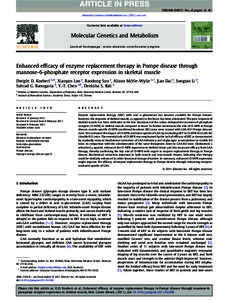 Enhanced efficacy of enzyme replacement therapy in Pompe disease through mannose-6-phosphate receptor expression in skeletal muscle