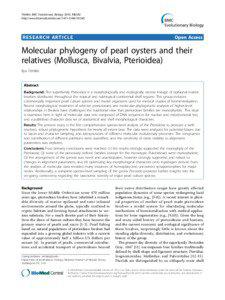 Science / Phyla / Protostome / Bioinformatics / Pearl oyster / Maximum parsimony / Pteria / P. imbricata / Molecular phylogenetics / Phylogenetics / Computational phylogenetics / Pteriidae