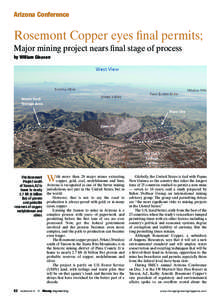 Arizona Conference  Rosemont Copper eyes final permits; Major mining project nears final stage of process by William Gleason
