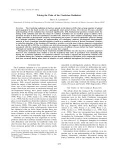 INTEGR. COMP. BIOL., 43:229–[removed]Taking the Pulse of the Cambrian Radiation1 BRUCE S. LIEBERMAN2 Department of Geology and Department of Ecology and Evolutionary Biology, University of Kansas, Lawrence, Kansas 6