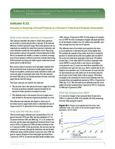 Criterion 6. Maintenance and Enhancement of Long-Term Multiple Socioeconomic Benefits To Meet the Needs of Societies National Report on Sustainable Forests—2010 Indicator[removed]Recovery or Recycling of Forest Products 