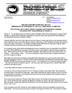 Antonio Villaraigosa / Local government in the United States / Local government in Pennsylvania / Pennsylvania / United States Conference of Mayors / Michael Nutter / Scott Smith