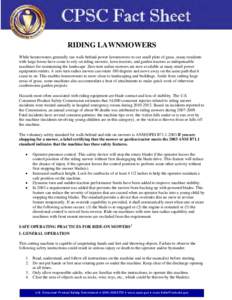 Microsoft Word[removed]Riding Lawnmower Fact Sheet
