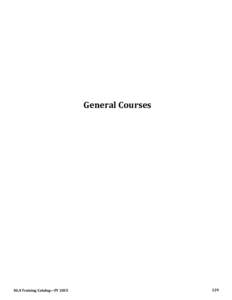 General Courses  DLA Training Catalog—FY[removed]