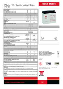 NP-Series - Valve Regulated Lead Acid Battery NP18-12B SPECIFICATIONS Nominal voltage  12