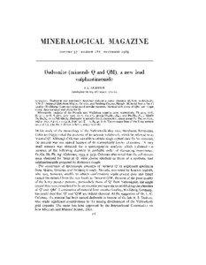 MINERALOGICAL MAGAZINE VOLUME