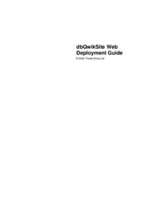 HelpAndManual_unregistered_evaluation_copy  dbQwikSite Web Deployment Guide © 2009 ThedevShop Ltd