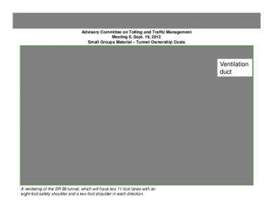 Advisory Committee on Tolling and Traffic Management Meeting 6, Sept. 19, 2012 Small Groups Material – Tunnel Ownership Costs Ventilation duct