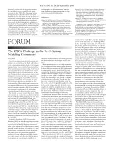 Eos,Vol. 85, No. 38, 21 September 2004 about 2% per decade in the second half of the twentieth century, possibly with some recovery in the 1990s.The “dimming” seems widespread and “global” at least over land. Pos