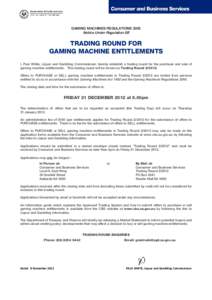 Algorithmic trading / Finance / Gambling regulation / Gaming control board / Gambling