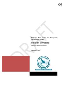 Stormwater Water Quality Best Management Practice Retrofit Analysis Palisade, Minnesota Mississippi Headwaters Board