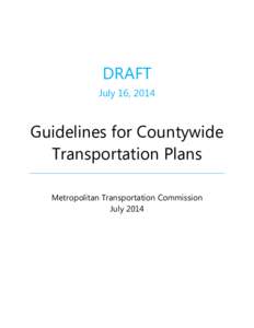 Guidelines for Countywide Transportation Plans