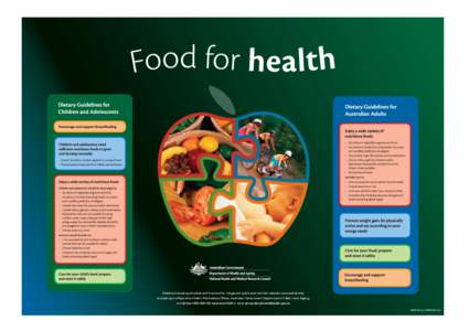Materials including a booklet and brochure for the general public and nutrition educators are available by contacting the Population Health Publications Officer, Australian Government Department of Health and Ageing, on 