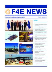 F4E NEWS Fusion for Energy Quarterly Newsletter No. 6 - June[removed]indEX